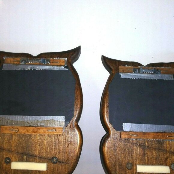2 VTG rustic Wood Shelves Owl shelf /sconces 8.5\